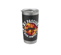Mi pasión: mi saltador de altura La vida ama el salto con pértiga Vaso térmico de acero inoxidable de doble pared