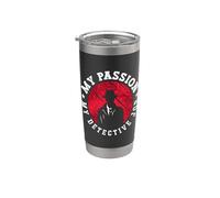 Mi Pasión Mi Trabajo Detective Investigador Privado Detective Vaso térmico de acero inoxidable de doble pared