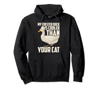 Mi pato crestado es más guay que tu gato: Duck Lover's Sudadera con Capucha