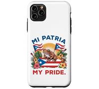 Mi Patria My Pride Patrimonio Puertorriqueño Coquí & Diseño Bandera Carcasa para iPhone 11 Pro Max