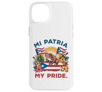 Mi Patria My Pride Patrimonio Puertorriqueño Coquí & Diseño Bandera Carcasa para iPhone 14 Plus