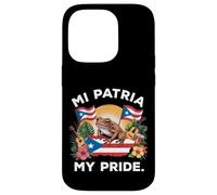 Mi Patria My Pride Patrimonio Puertorriqueño Coquí & Diseño Bandera Carcasa para iPhone 14 Pro