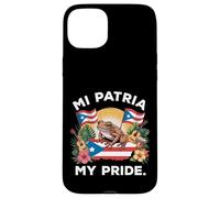 Mi Patria My Pride Patrimonio Puertorriqueño Coquí & Diseño Bandera Carcasa para iPhone 15 Plus