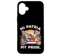 Mi Patria My Pride Patrimonio Puertorriqueño Coquí & Diseño Bandera Carcasa para iPhone 16 Plus