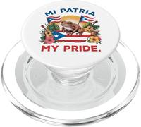 Mi Patria My Pride Patrimonio Puertorriqueño Coquí & Diseño Bandera PopSockets PopGrip para MagSafe