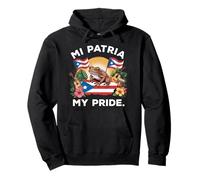 Mi Patria My Pride Patrimonio Puertorriqueño Coquí & Diseño Bandera Sudadera con Capucha