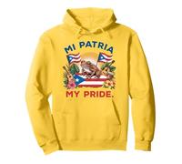 Mi Patria My Pride Patrimonio Puertorriqueño Coquí & Diseño Bandera Sudadera con Capucha