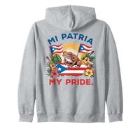 Mi Patria My Pride Patrimonio Puertorriqueño Coquí & Diseño Bandera Sudadera con Capucha