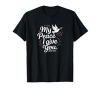 Mi paz te doy Juan 14:27 Christian Dove Scripture Camiseta
