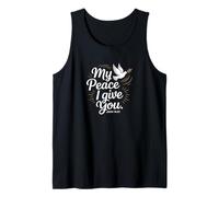 Mi paz te doy Juan 14:27 Christian Dove Scripture Camiseta sin Mangas