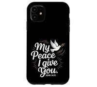 Mi paz te doy Juan 14:27 Christian Dove Scripture Carcasa para iPhone 11