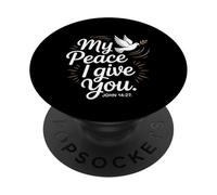 Mi paz te doy Juan 14:27 Christian Dove Scripture PopSockets PopGrip Adhesivo