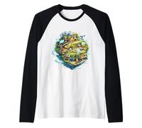 Mi pequeño Mundo Lleno de Hobbies. Camiseta Manga Raglan