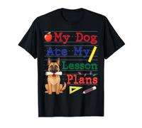 Mi Perro Belga Malinois Comió Mi Lección Planes Papá Mamá Maestra Camiseta
