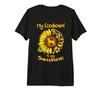Mi Perro Coonhound es Mi Sol Girasol Pata de Perro Camiseta Premium