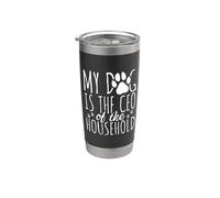 Mi perro es el director ejecutivo de la casa - Funny Paw Boss Vaso térmico de acero inoxidable de doble pared