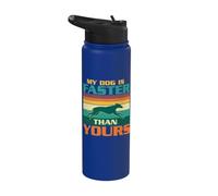 Mi perro es más rápido que el tuyo - Perro galgo amante de los galgos Stainless Steel Insulated Water Bottle