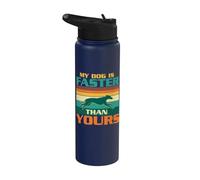 Mi perro es más rápido que el tuyo - Perro galgo amante de los galgos Stainless Steel Insulated Water Bottle