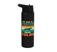 Mi perro es más rápido que el tuyo - Perro galgo amante de los galgos Stainless Steel Insulated Water Bottle
