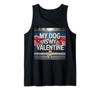 Mi Perro es mi Amante de los Perros de San Valentín, Shiba Inu Street Graffiti Camiseta sin Mangas