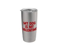 Mi perro es mi cachorro de San Valentín Love Hearts for Paws Vaso térmico de acero inoxidable de doble pared