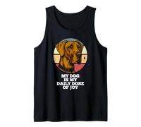 Mi perro es mi dosis diaria de alegría Rhodesian Ridgeback Puppy Cachorro Camiseta sin Mangas