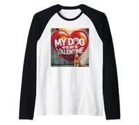 Mi Perro es mi Grafiti de Golden Doodle Street de San Valentín Camiseta Manga Raglan