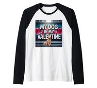 Mi Perro es mi Grafiti de Golden Doodle Street de San Valentín Camiseta Manga Raglan