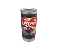 Mi perro es mi grafiti de Golden Doodle Street de San Valentín Vaso térmico de acero inoxidable de doble pared