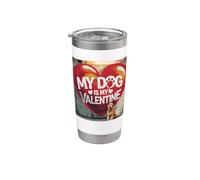 Mi perro es mi grafiti de Golden Doodle Street de San Valentín Vaso térmico de acero inoxidable de doble pared