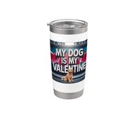 Mi perro es mi grafiti de Golden Doodle Street de San Valentín Vaso térmico de acero inoxidable de doble pared