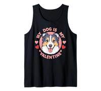 Mi Perro es mi Pastor Australiano de San Valentín. Paw Lover Camiseta sin Mangas