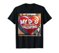 Mi Perro es mi San Valentín Gran danés Street Graffiti Camiseta