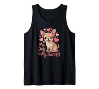 Mi Perro es Terapia Chihuahua Amante Mascota Cita Camiseta sin Mangas