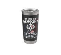 Mi perro es un demócrata vivienda gratuita paga cero impuestos EE.UU Vaso térmico de acero inoxidable de doble pared
