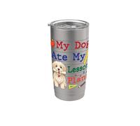 Mi perro habanero se comió mis planes de lecciones divertido papá mamá maestro Vaso térmico de acero inoxidable de doble pared