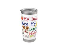 Mi perro Jack Russell Terrier se comió mis planes de lecciones Maestro Vaso térmico de acero inoxidable de doble pared