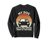 Mi Perro me Deja llevarlos al Parque Humor Divertido sobre Mascotas Sudadera