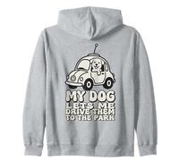 Mi Perro me Deja llevarlos al Parque Humor Divertido sobre Mascotas Sudadera con Capucha
