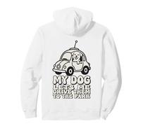 Mi Perro me Deja llevarlos al Parque Humor Divertido sobre Mascotas Sudadera con Capucha