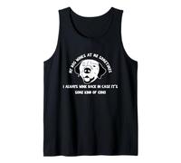 Mi Perro me guiña un Ojo a Veces Divertido Amante de los Perros Humor Cachorro Camiseta sin Mangas