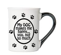 Mi perro me hace feliz de 16 oz Taza de caf de cermica y t - Regalos para mujeres Men novio pap mam amiga y amantes del perro