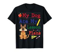 Mi Perro Pastor alemán se comió mis Planes de lecciones Papá Mamá Maestra Camiseta