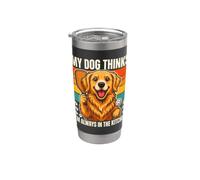 Mi perro piensa que siempre estoy en la cocina Vaso térmico de acero inoxidable de doble pared