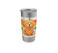 Mi perro piensa que siempre estoy en la cocina Vaso térmico de acero inoxidable de doble pared