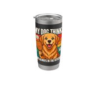 Mi perro piensa que siempre estoy en la cocina Vaso térmico de acero inoxidable de doble pared