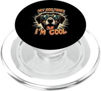 Mi Perro Piensa Que Soy Genial Perro Divertido PopSockets PopGrip para MagSafe