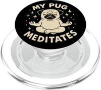 Mi Perro Pug medita Lindo Divertido Vintage PopSockets PopGrip para MagSafe