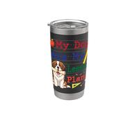 Mi perro San Bernardo se comió mis planes de lecciones Papá Mamá Maestra Vaso térmico de acero inoxidable de doble pared