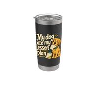 Mi perro se comió mi plan de lecciones Divertido maestro Vaso térmico de acero inoxidable de doble pared